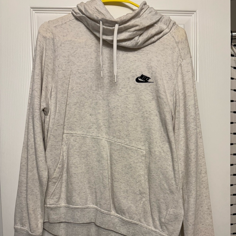 Nike Light Gray cowl neck pullover Hoodie